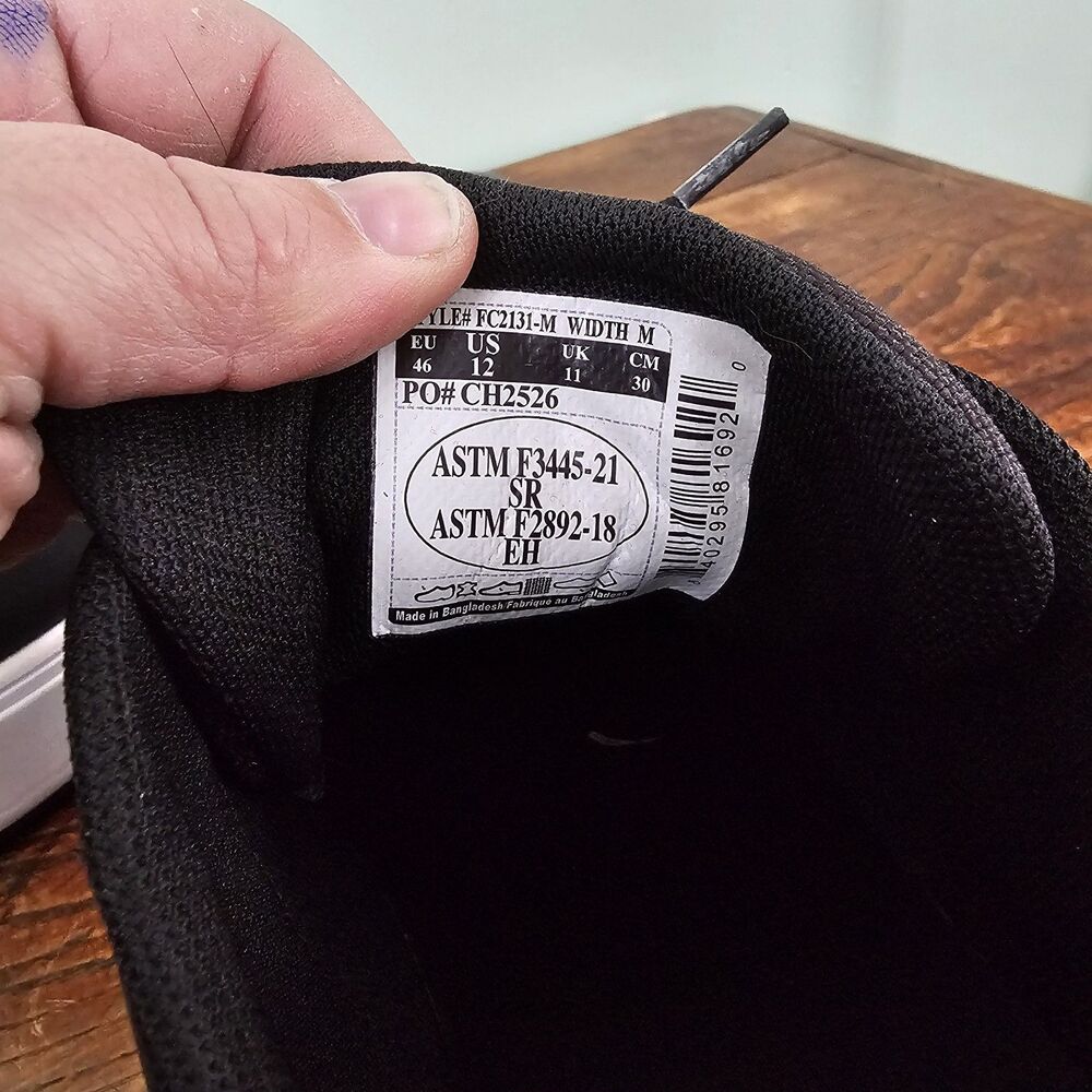 Carhartt Detroit Leather Work Sneaker Black Mens Size 12M - Picture 10 of 11